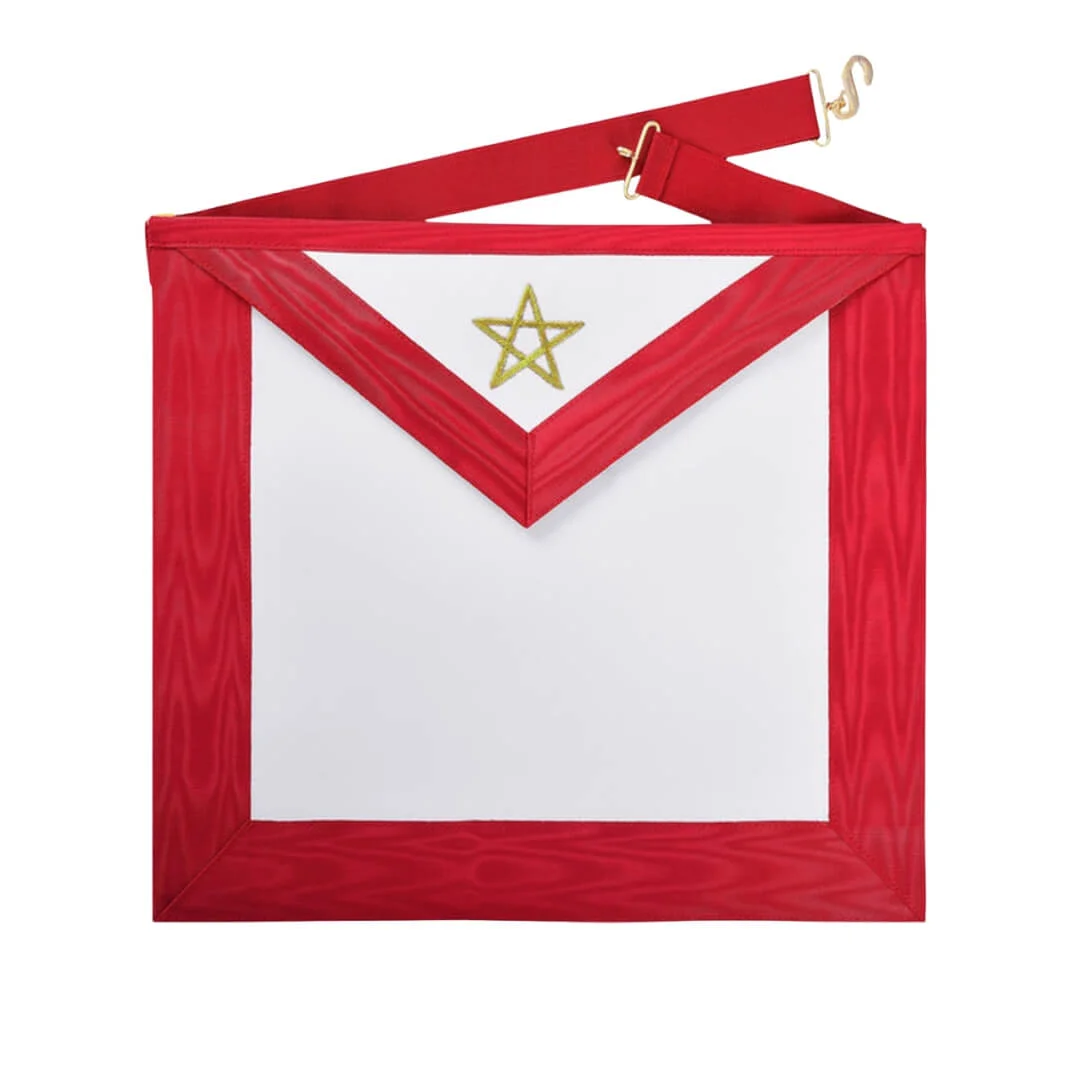 Excellent Master Allied Masonic Degrees Apron – Gold Pentagram
