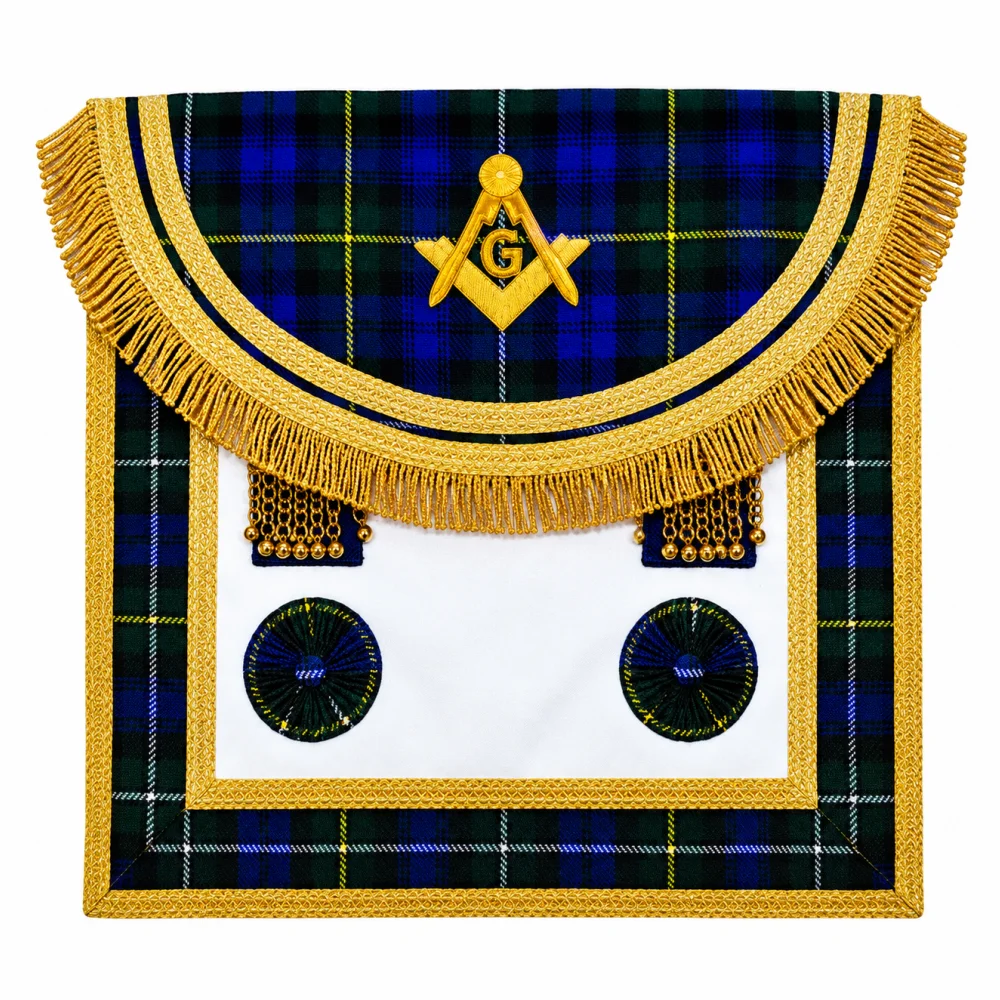 Master Mason Craft Scottish Regulation Apron - Red Moiré