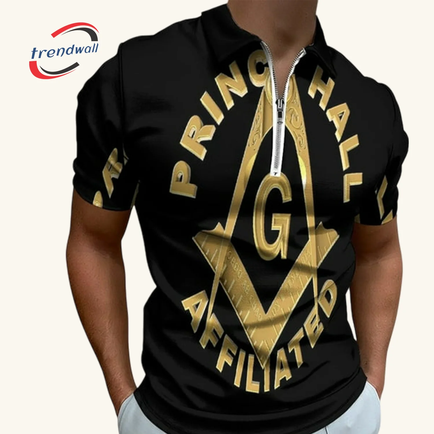 Masonic Prince Hall Men’s Zipper T-Shirt 
