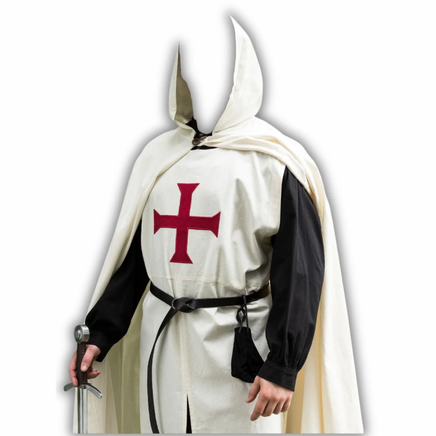 Knight Templar Medieval Tabard with Cape