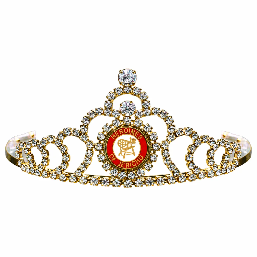 Masonic Heroines Of Jericho Crown - 1" Disc Emblem-Tall Design