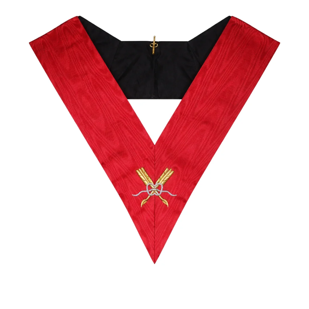 Secretary 18th Degree Scottish Rite Collar – Red Moiré