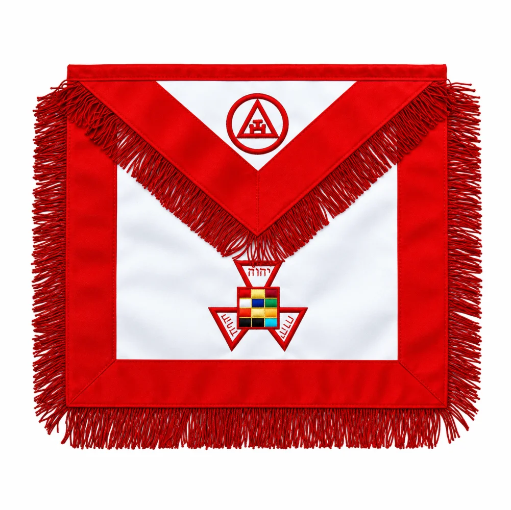 Past High Priest Royal Arch Chapter Apron - Red Hand Embroidery