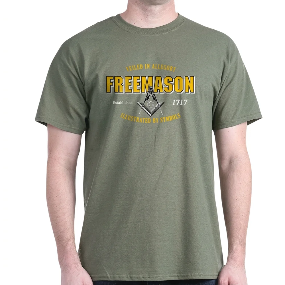CafePress Masonic Collegiate T-Shirt – Men’s Classic Graphic Cotton Tee - Custom Lodge or Name
