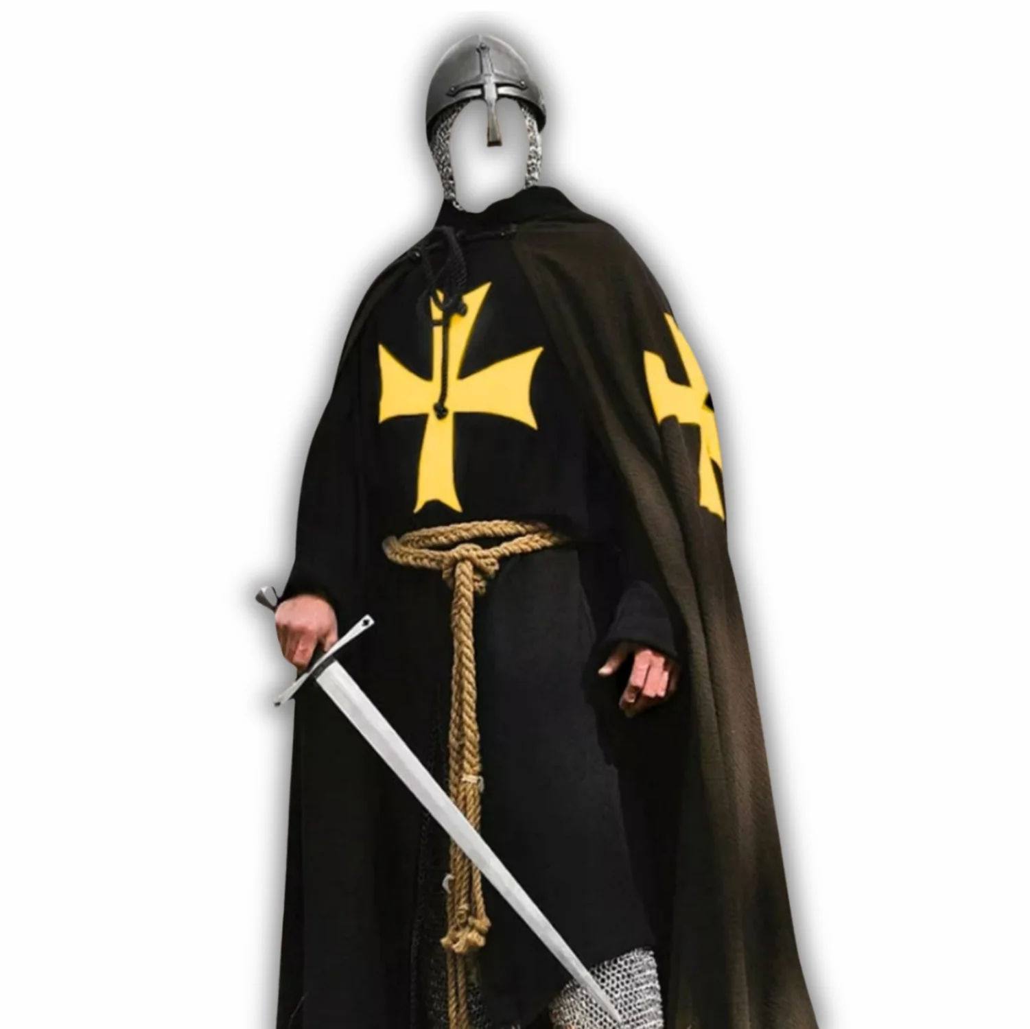 Knight Templar Medieval Tunic & Cloak