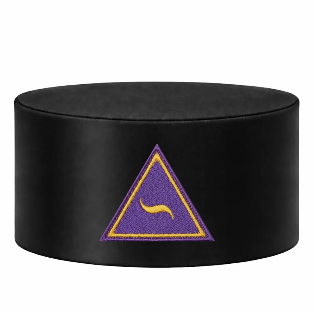 Council Crown Cap - Black with Triangular Purple Emblem