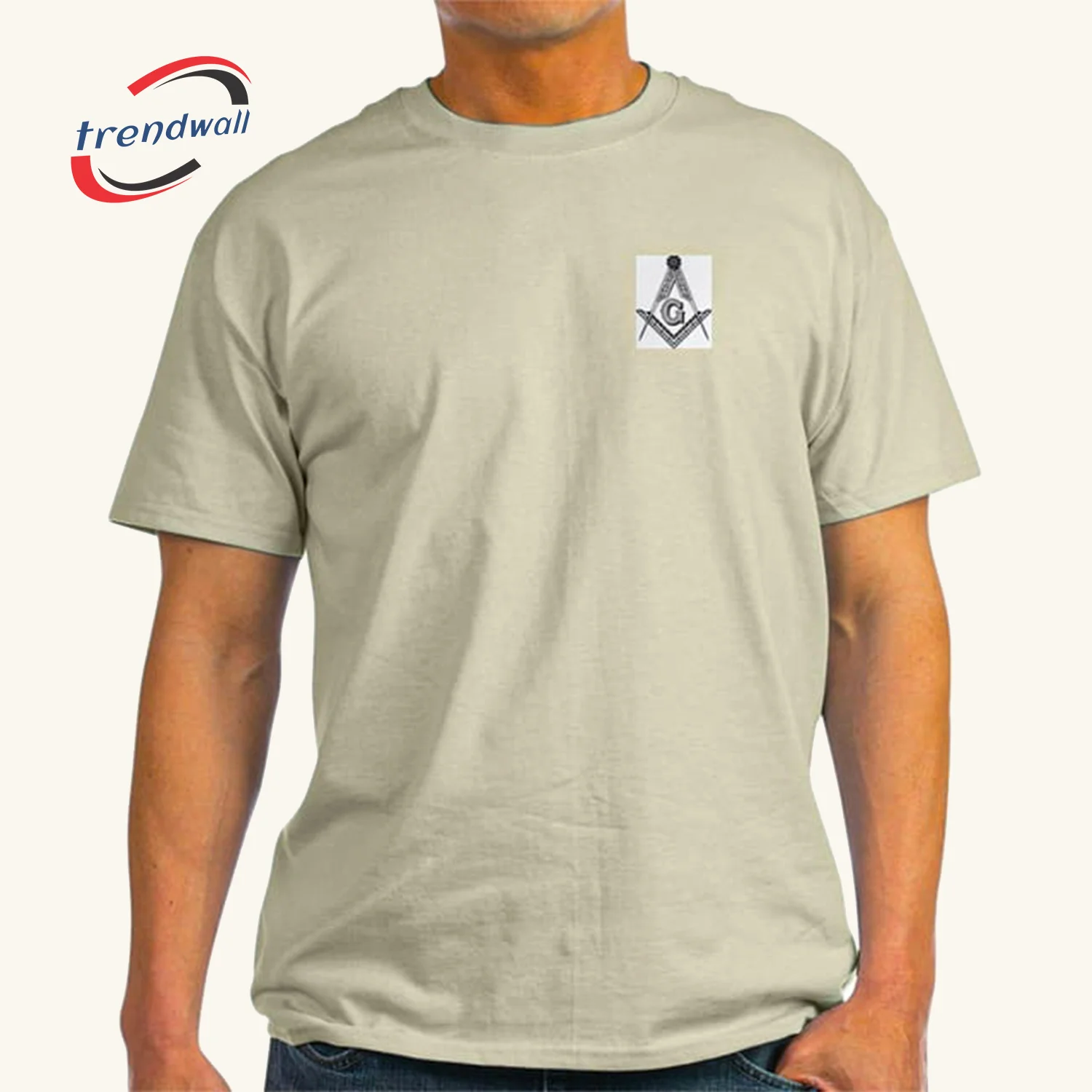 CafePress Masonic Ash Grey T-Shirt – Lightweight Freemason Tee - Custom Lodge or Name