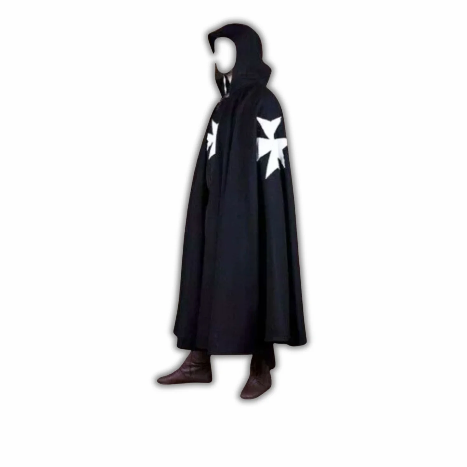 Medieval Knights Templar Tunic & Hooded Cloak