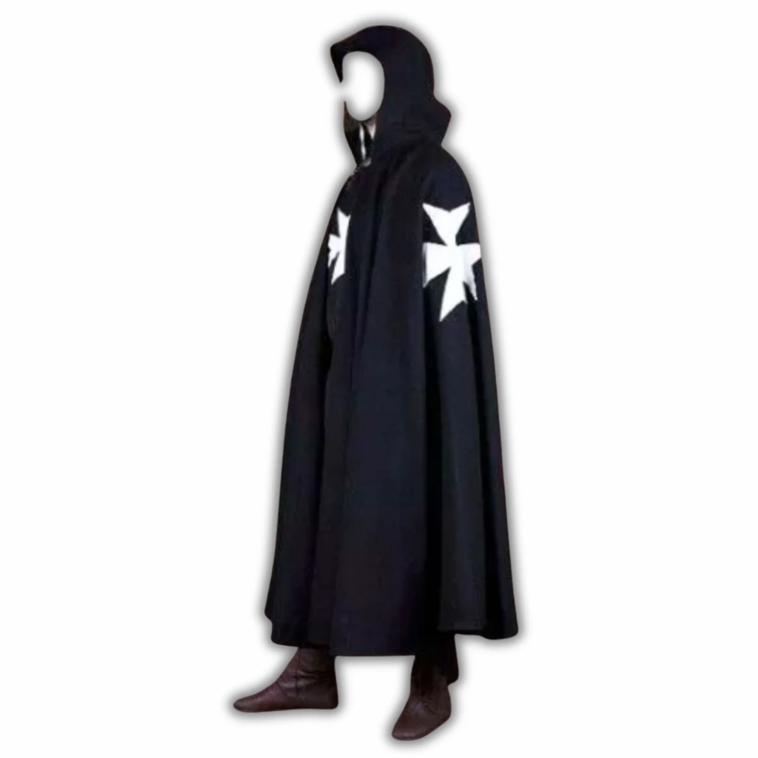 Medieval Knights Templar Tunic & Hooded Cloak