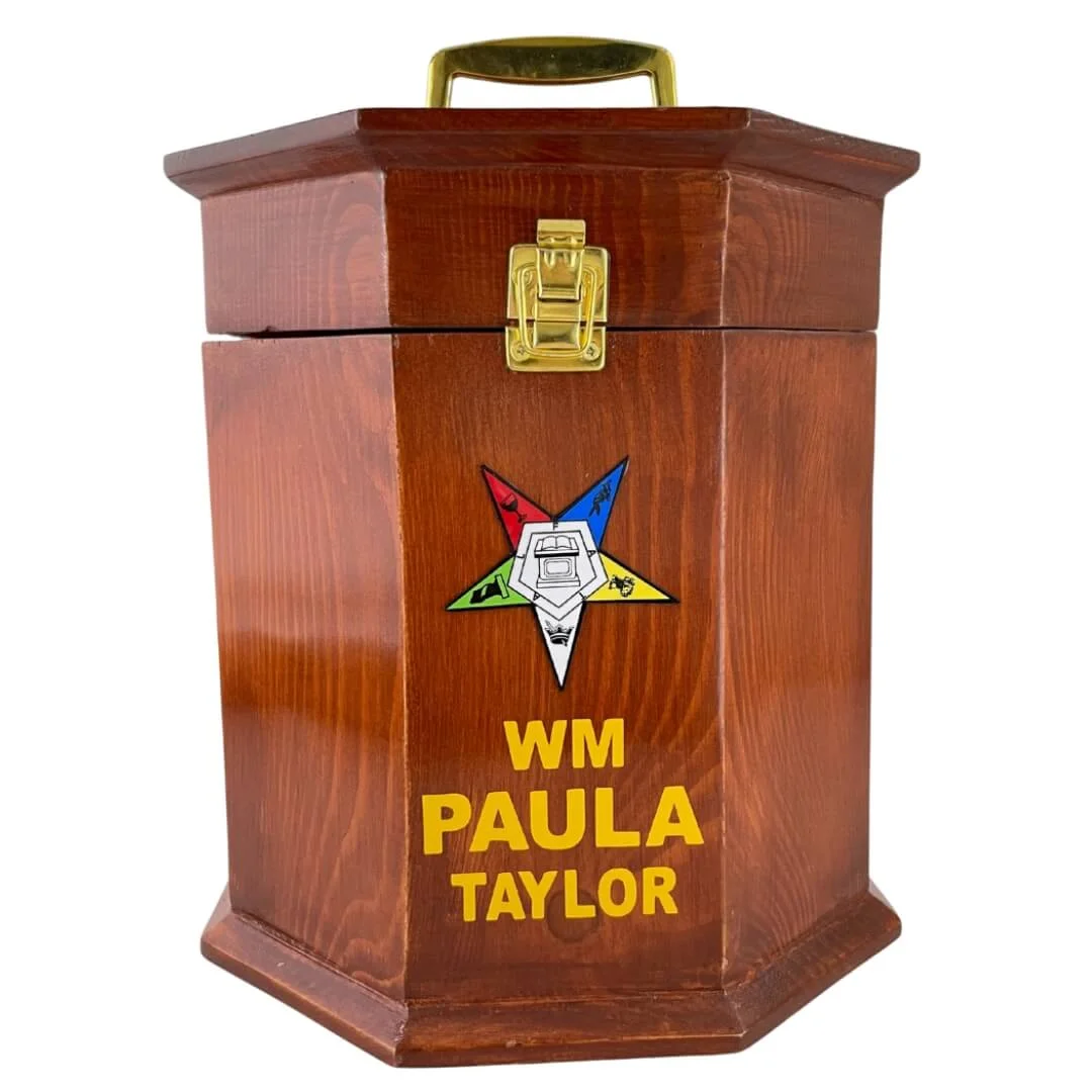OES Crown Case Natural Wood with Inner Velvet