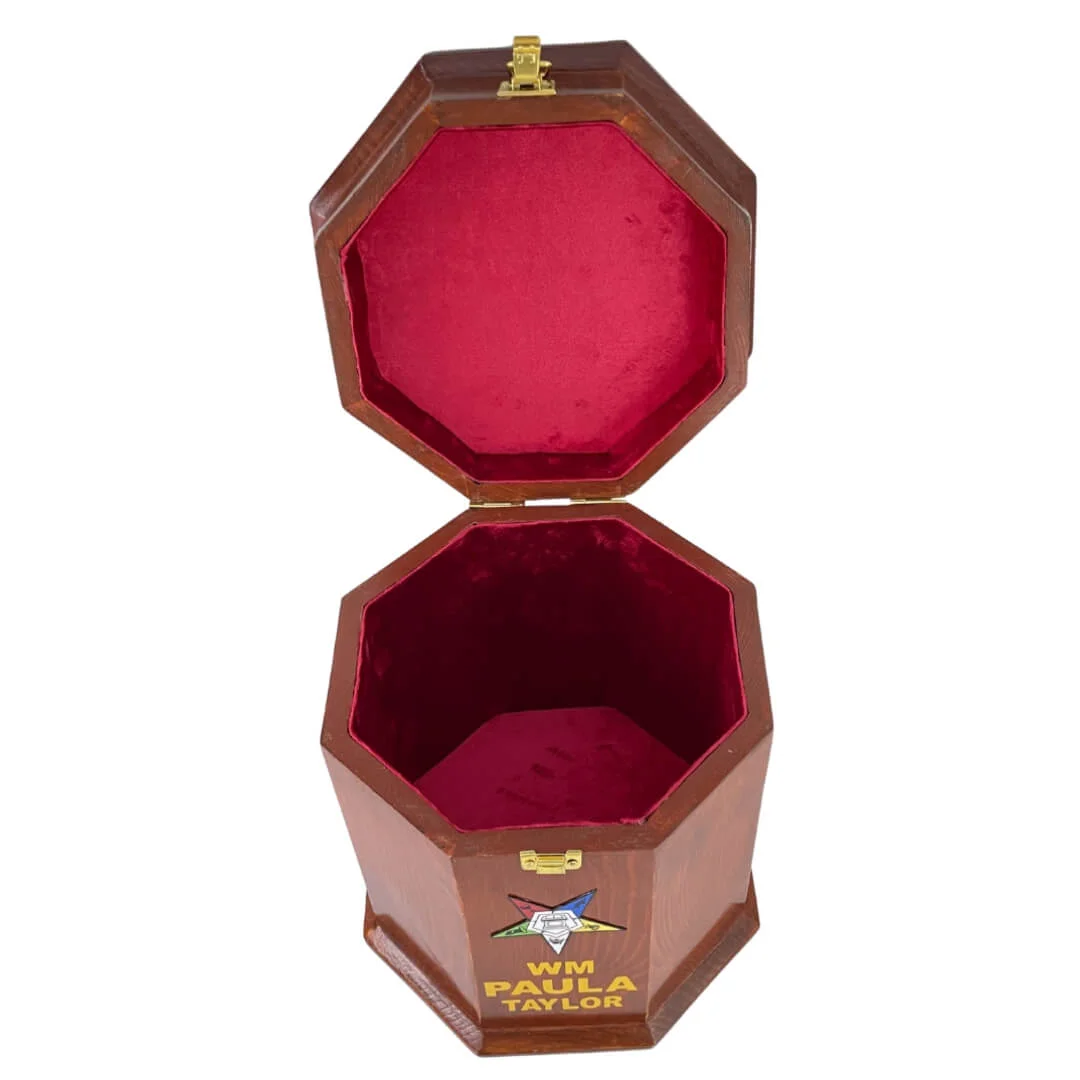 OES Crown Case Natural Wood with Inner Velvet