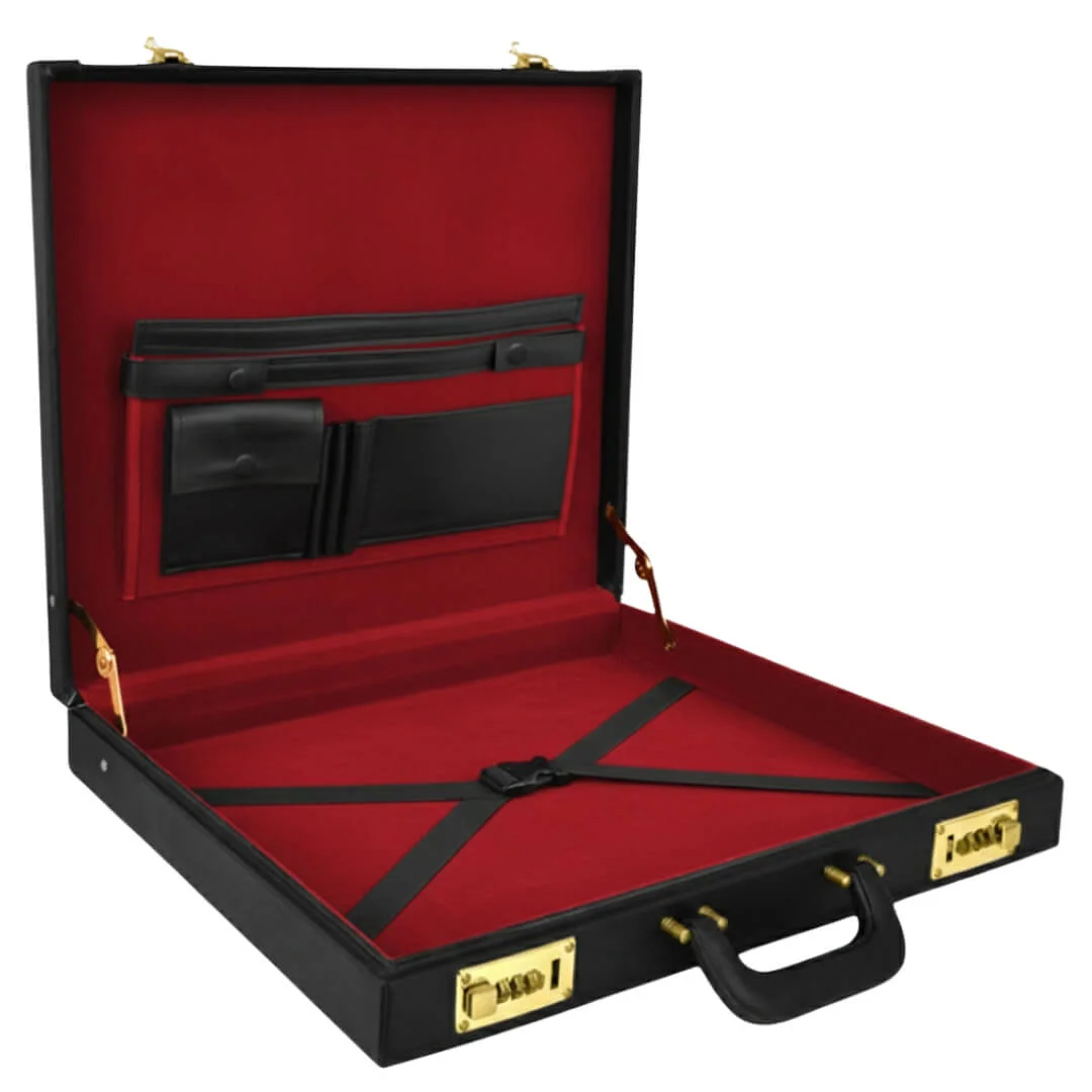 Past Master Craft English Regulation Apron Case Silver Hand Embroidery