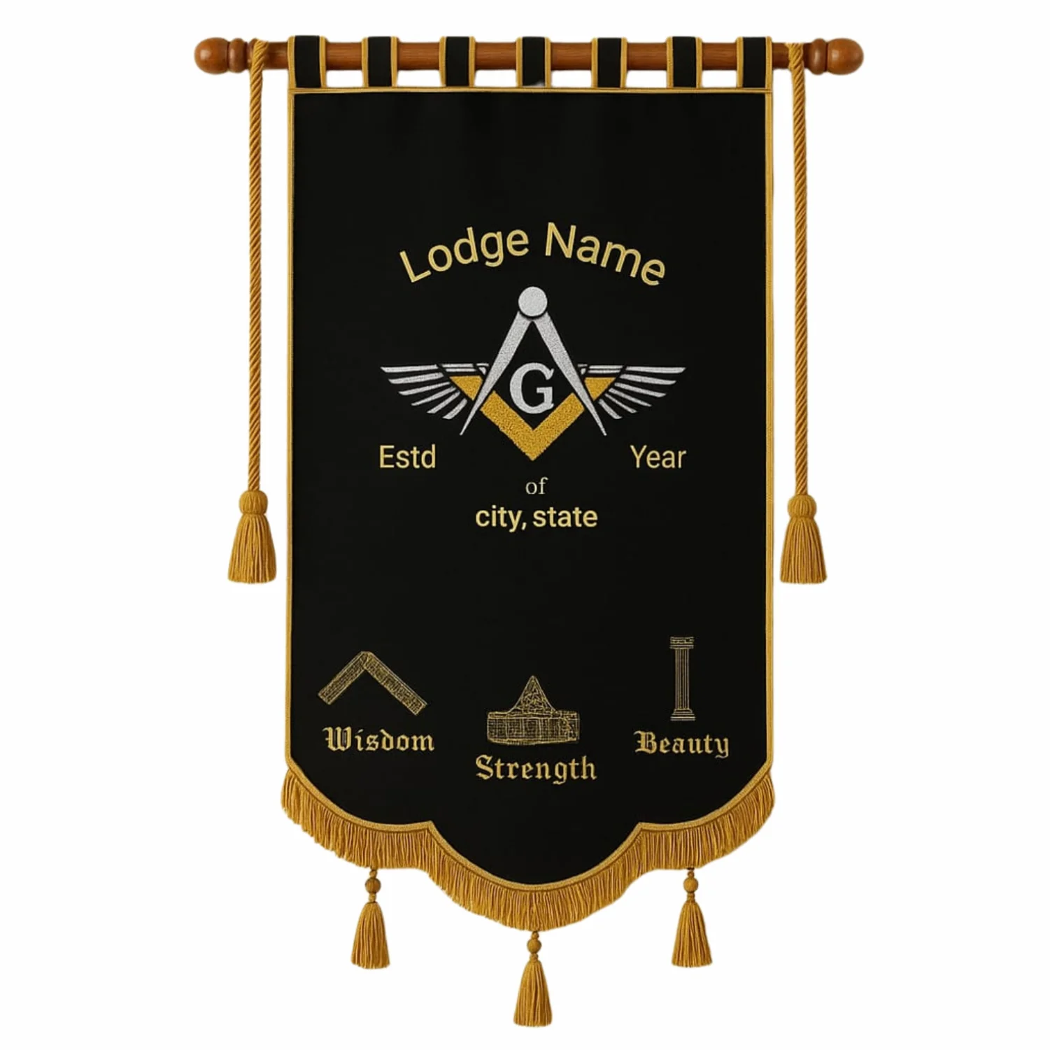 Master Mason Blue Lodge Banner