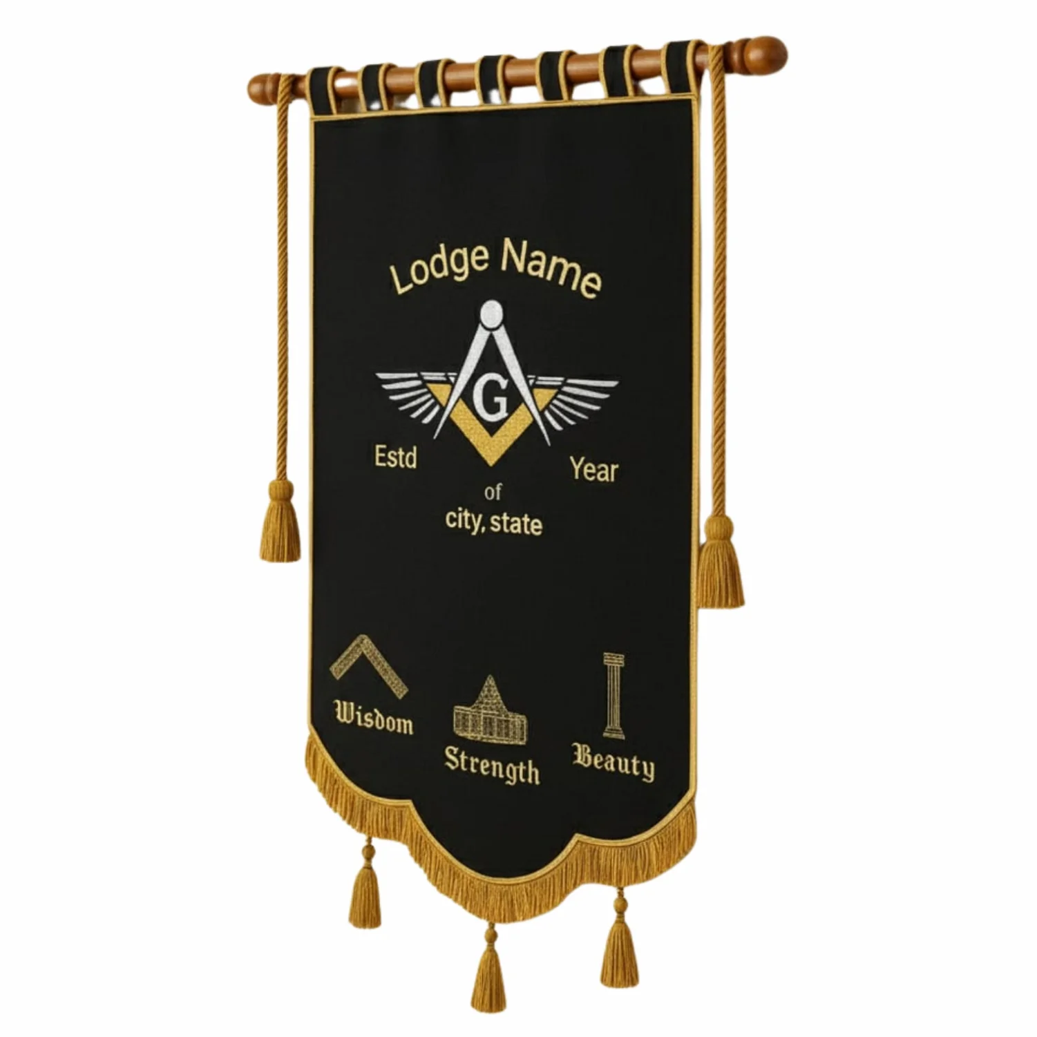 Master Mason Blue Lodge Banner