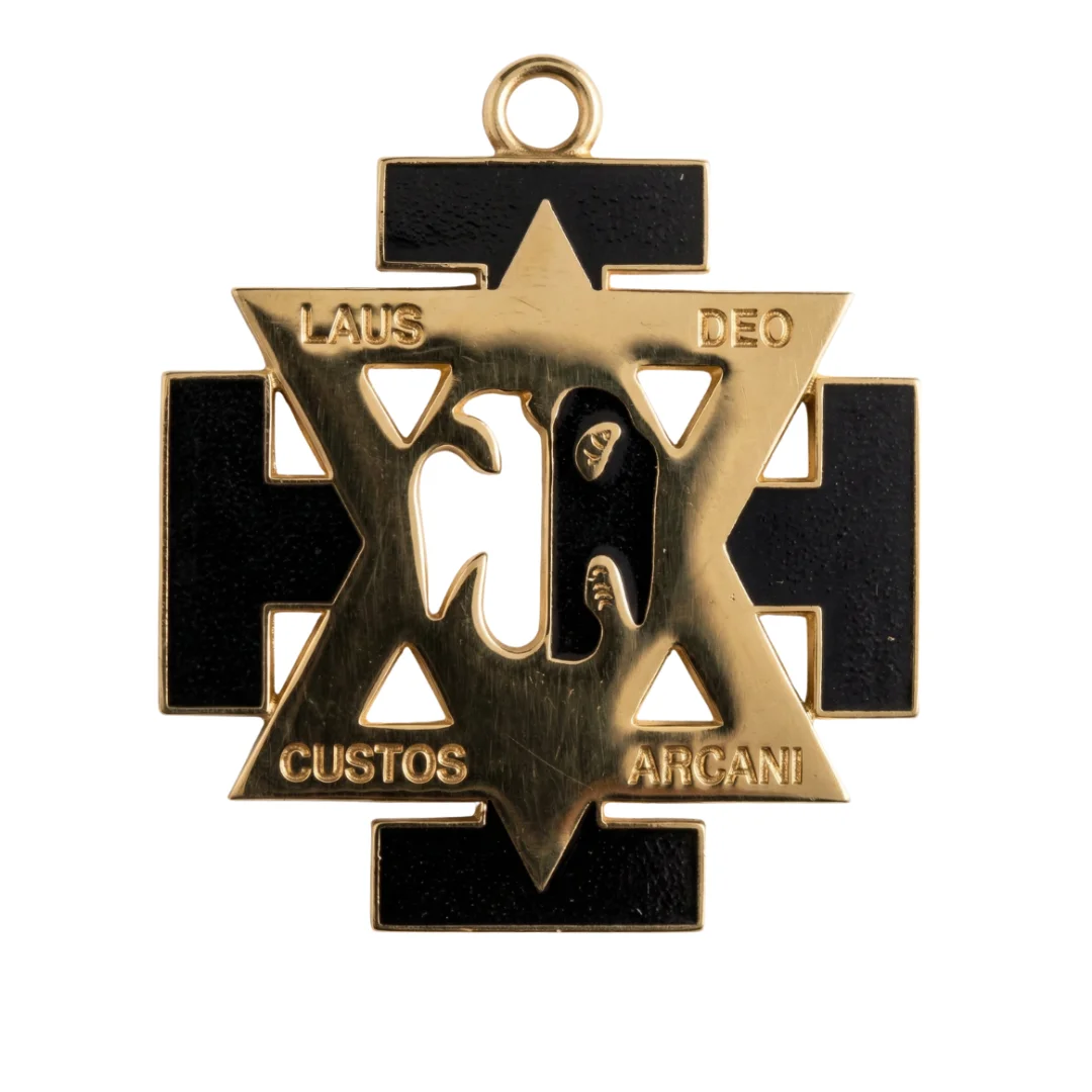 Commander In Chief Scottish Rite Collar Jewel - Black & Gold