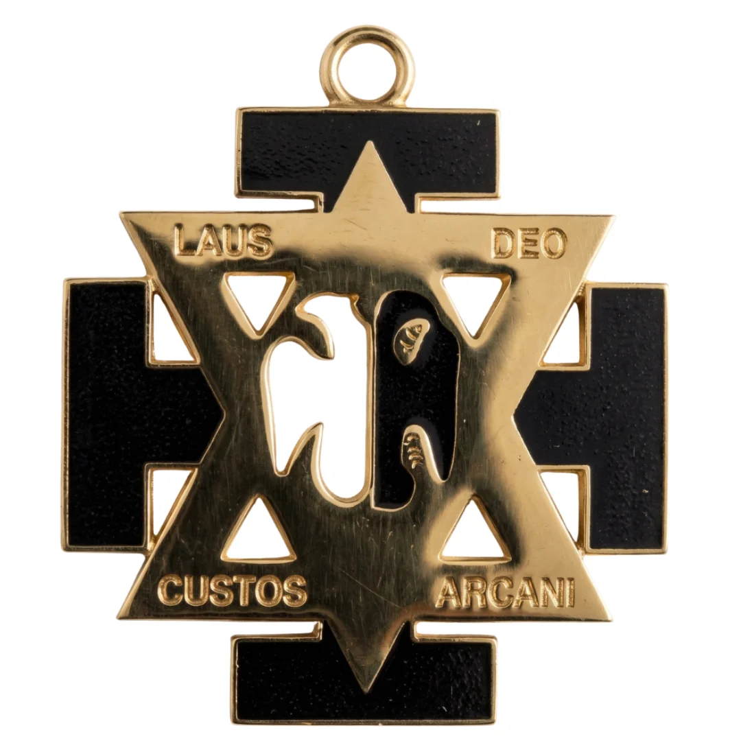 Commander In Chief Scottish Rite Collar Jewel - Black & Gold