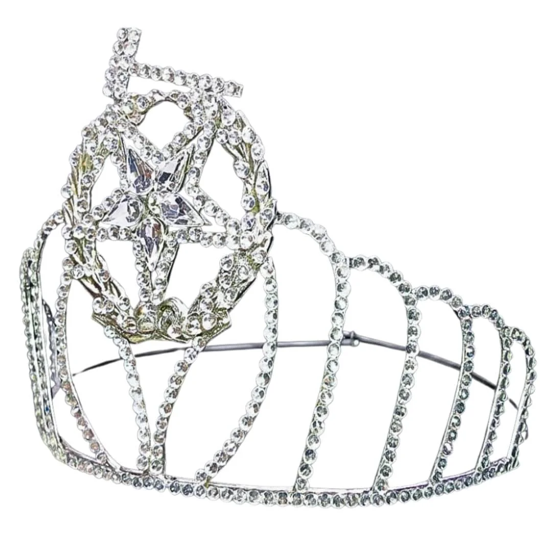 Masonic Grand Matron Clear Star Crown