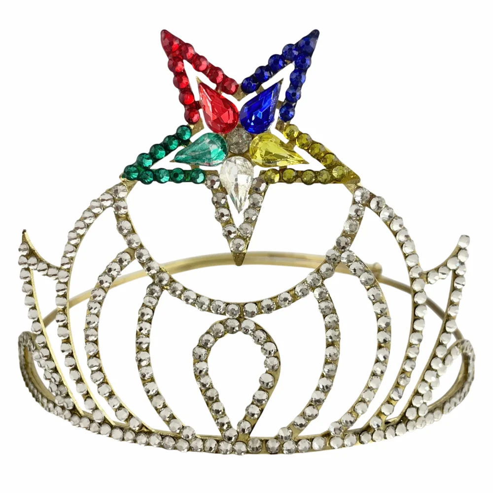 Masonic OES Matron Crown Gold Tone Adjustable Fitting Best Quality