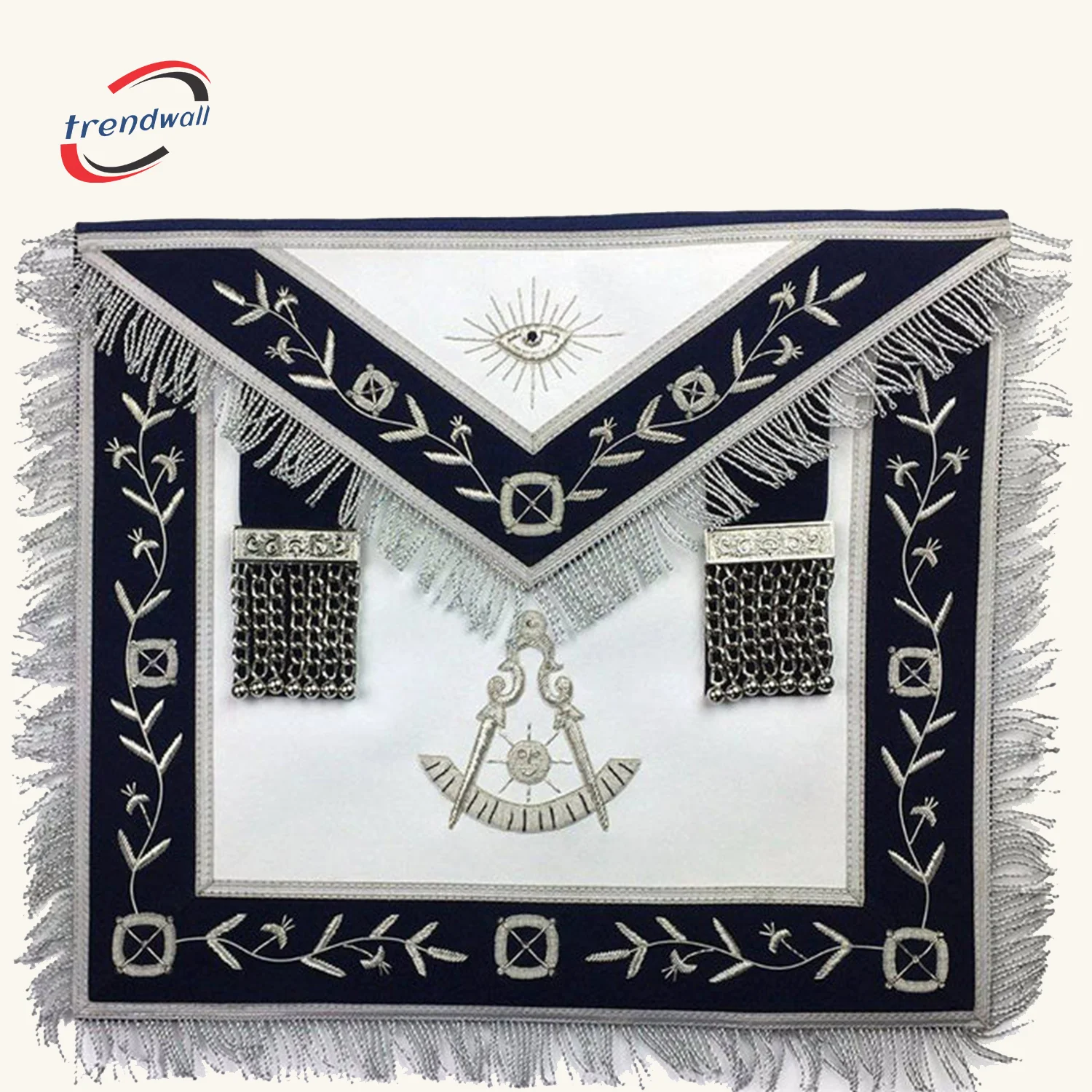 Past Master Blue Lodge Apron - Navy Blue Velvet
