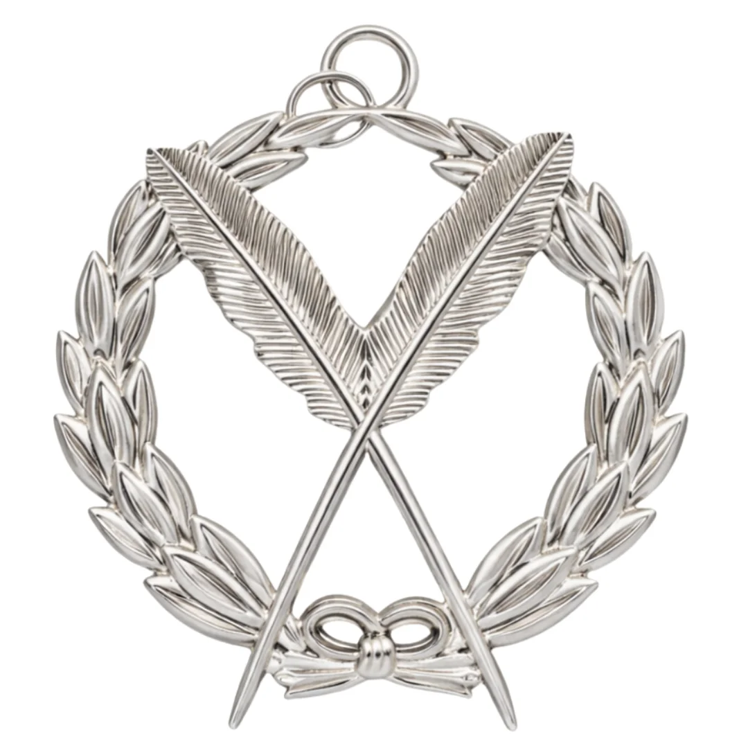 Grand Secretary Deacon Blue Lodge Officer Collar Jewel - Gold Metal