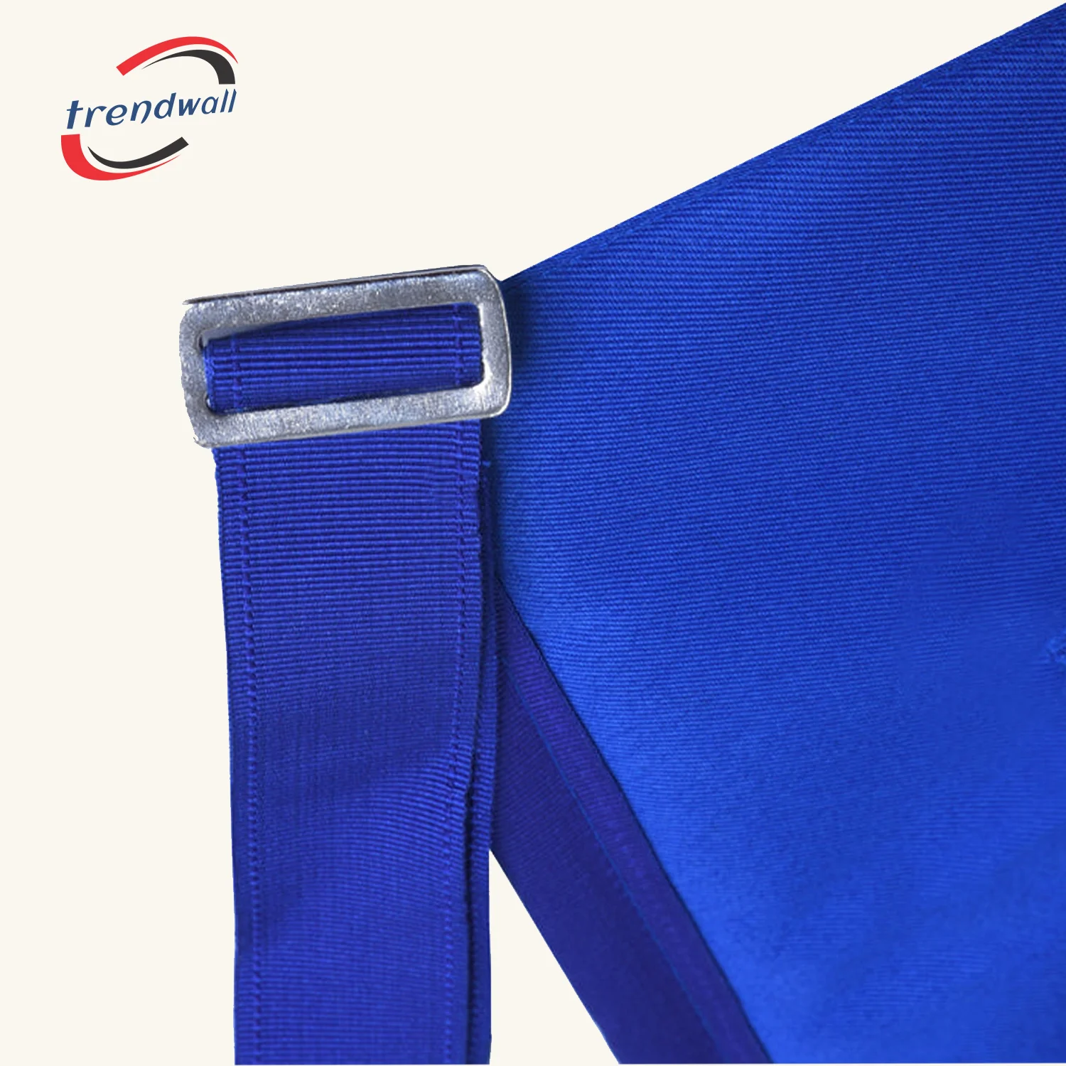 Past Master Blue Lodge Apron - Royal Blue with Wreath & White Tassels
