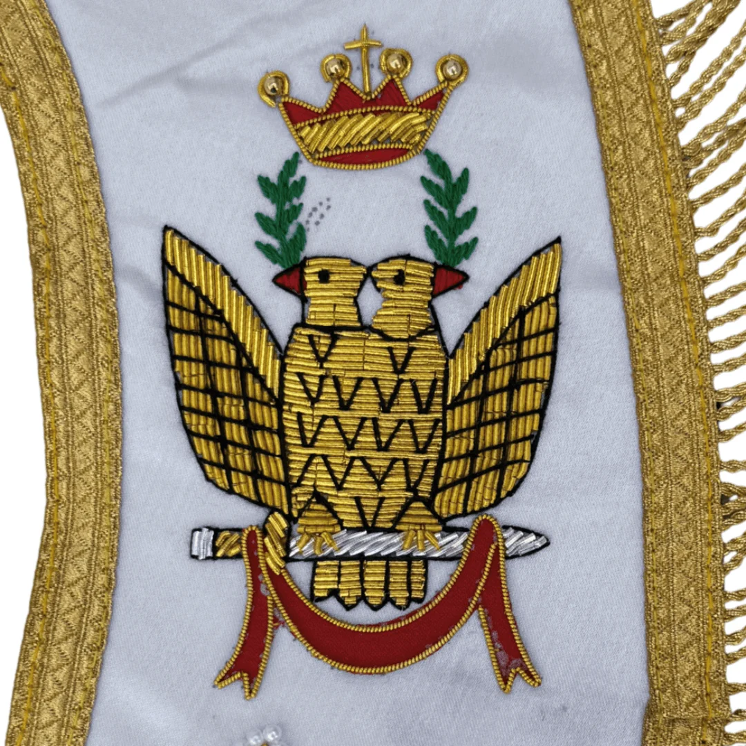 33rd Degree Scottish Rite Up Wings Masonic Collar with Purple Velvet Lining