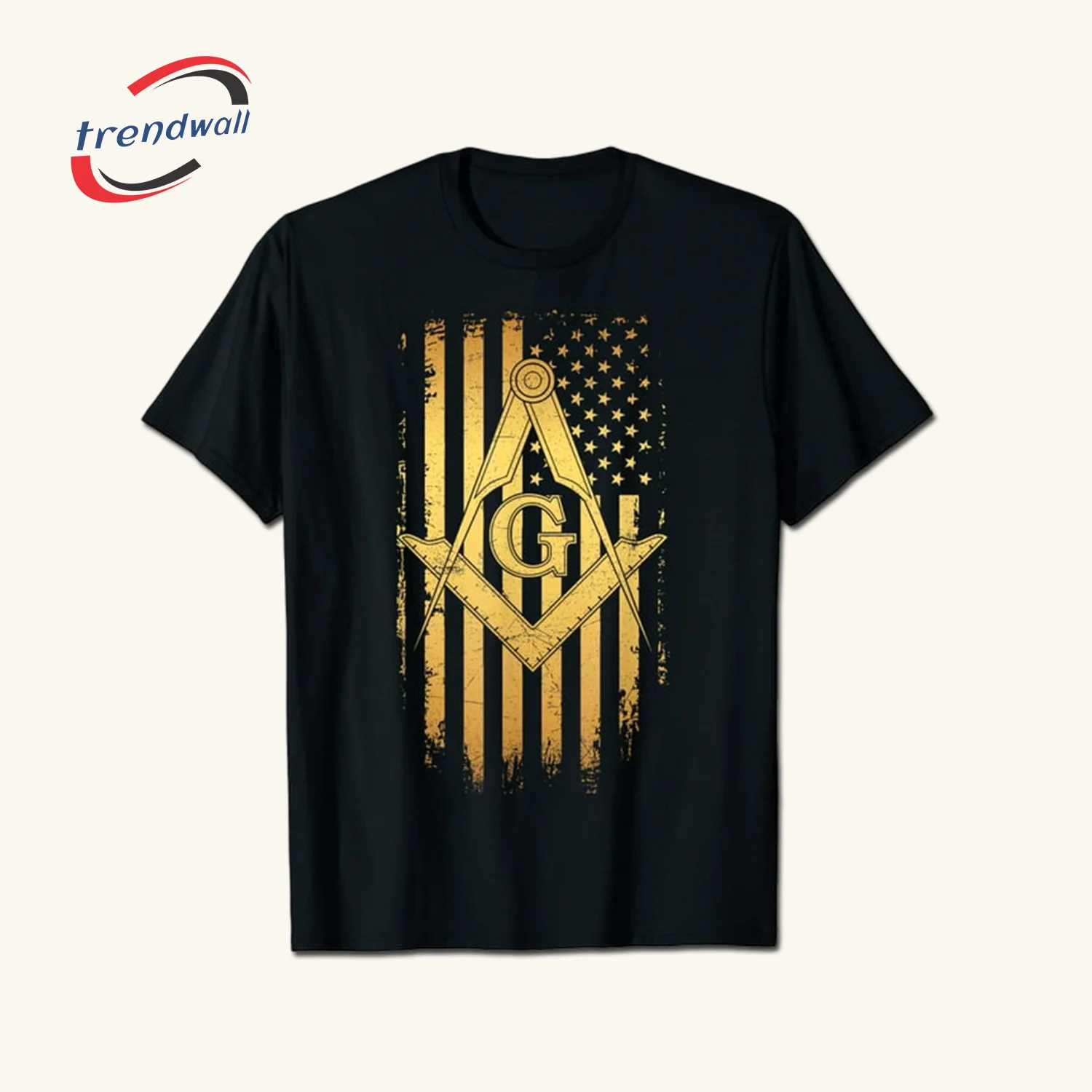 Masonic American Flag Square and Compass T-Shirt
