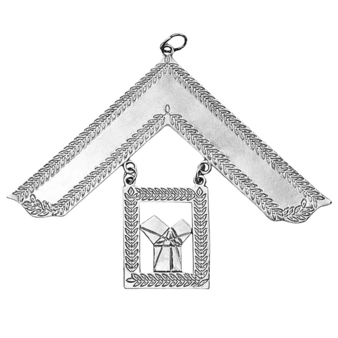Past Master Craft English Regulation Collar Jewel - Silver Plated