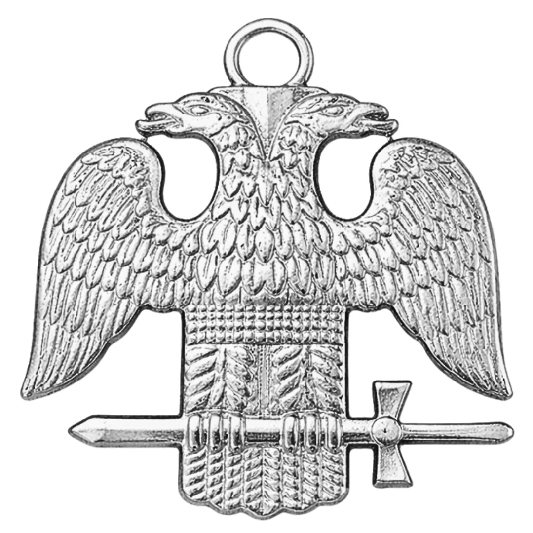 Scottish Rite Collar Jewel - Wings Down Gold Plated