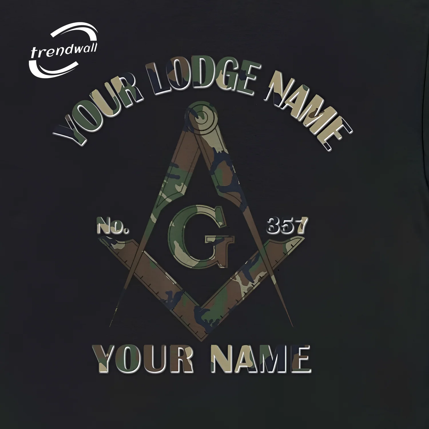 Masonic Camo Square and Compass Unisex T-Shirt 