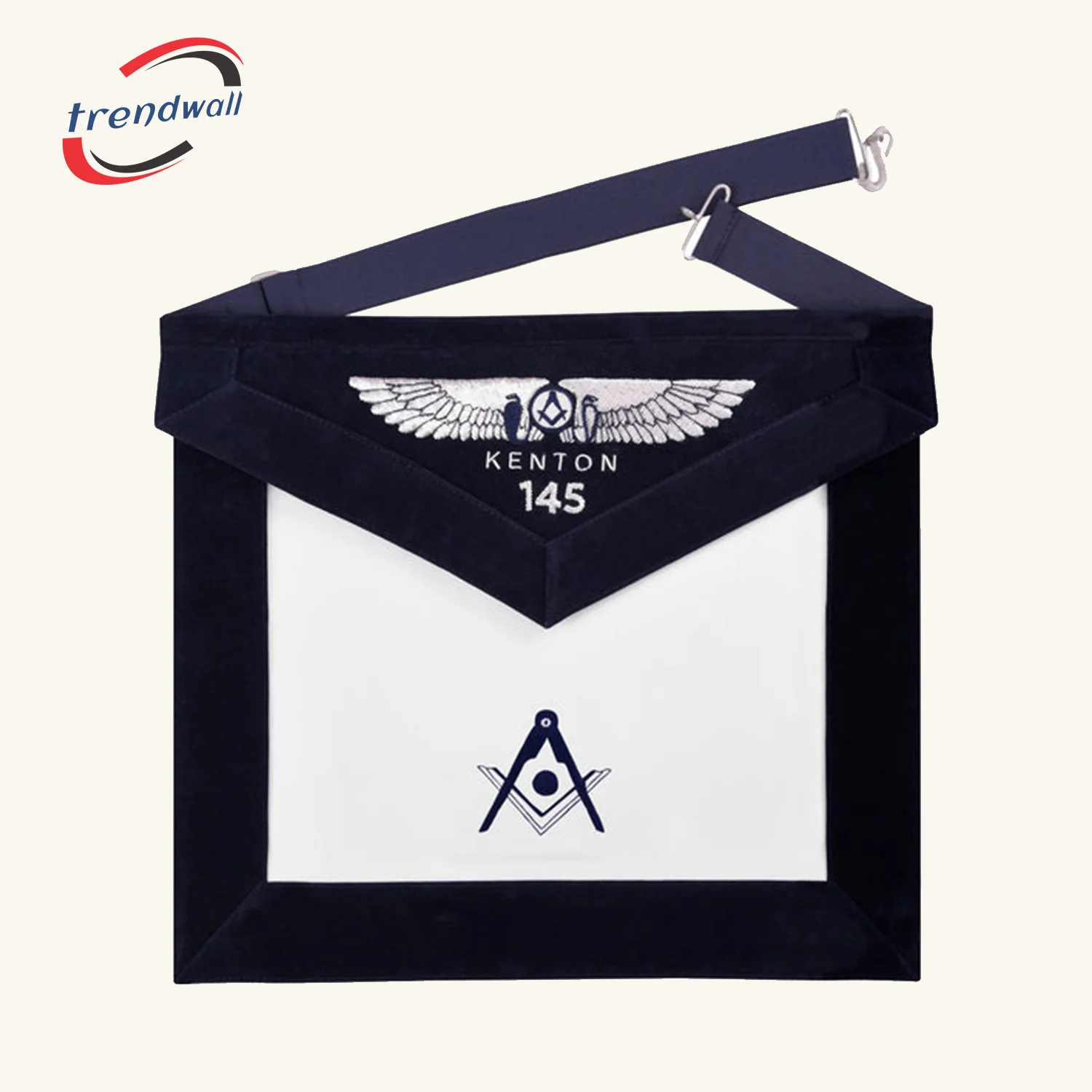 Senior Deacon California Officer Apron - Kenton Lodge Navy Velvet