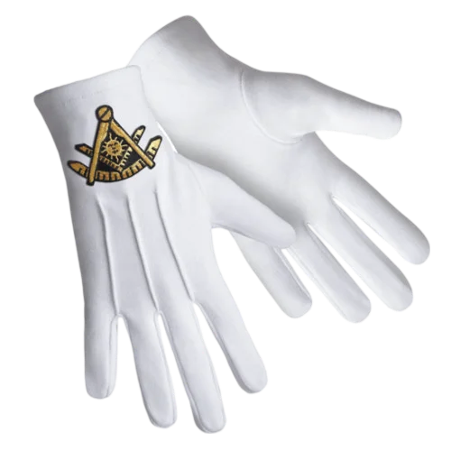 Past Master Blue Lodge California Regulation Gloves