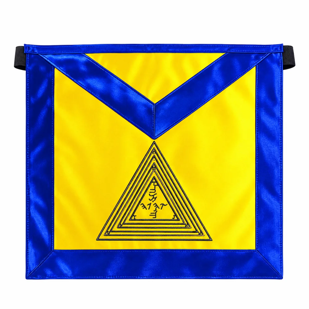12th Degree Scottish Rite Apron - Yellow with Blue Borders