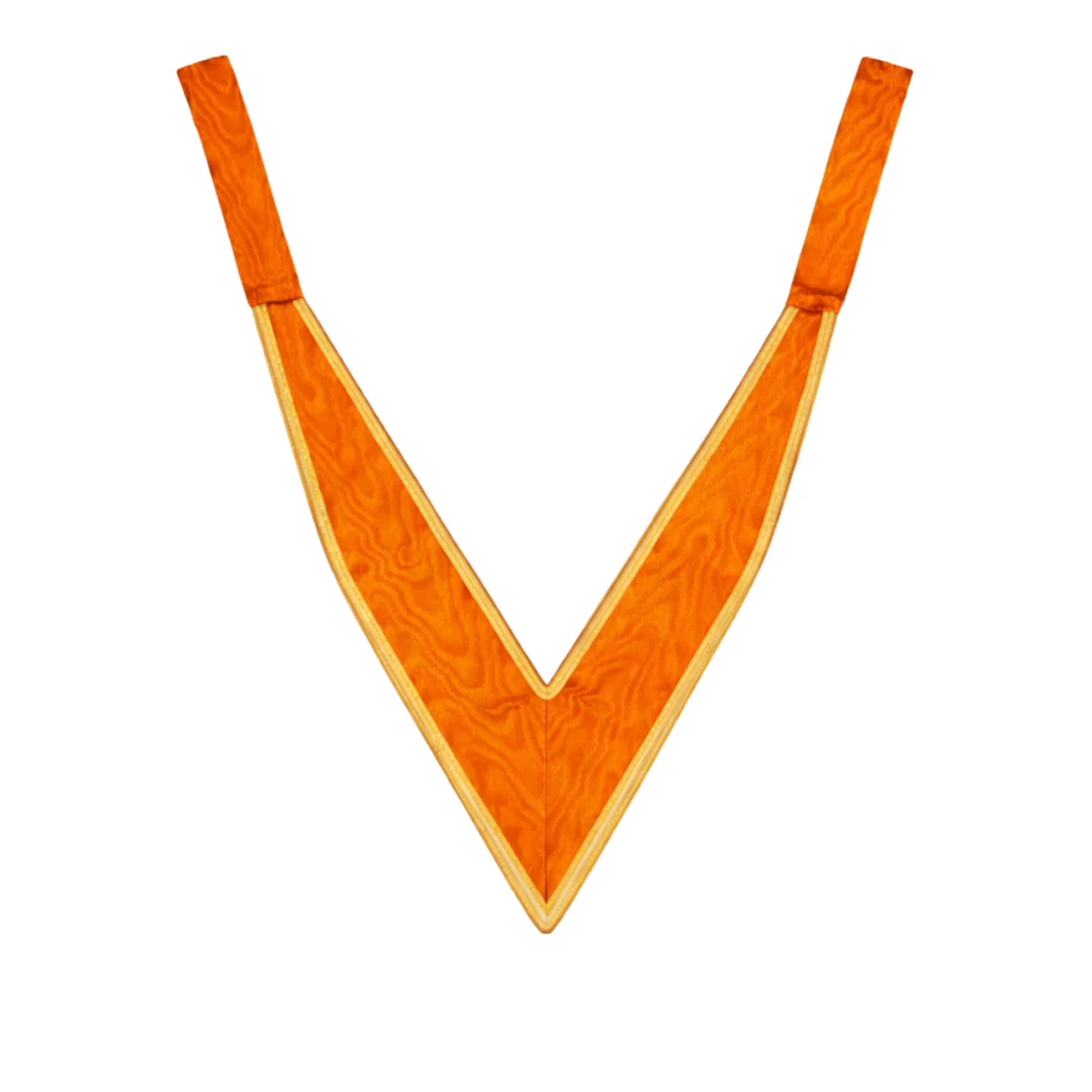 32nd Degree Scottish Rite Collarette - Orange & Gold Moire