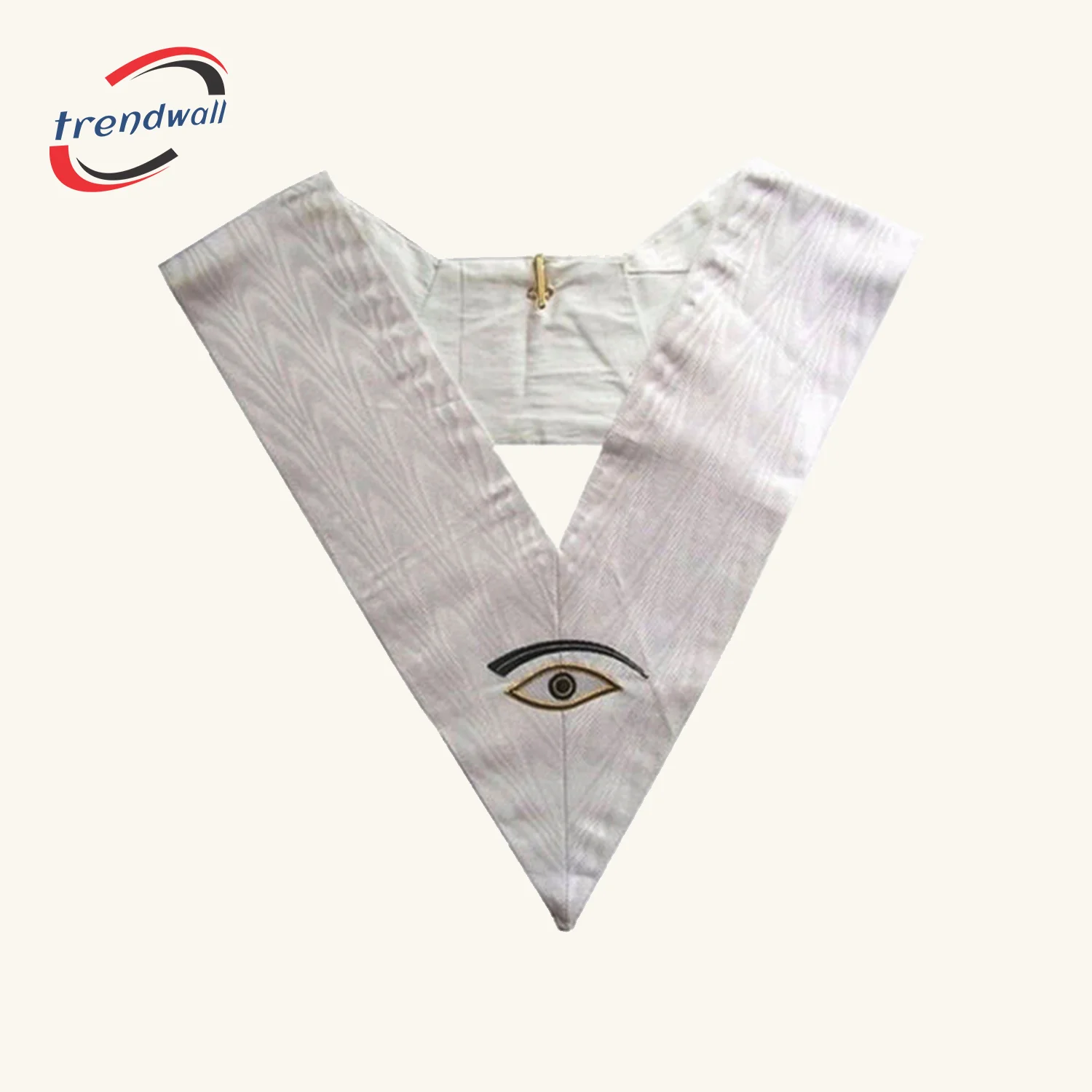 28th Degree Scottish Rite Collar - All White Moire