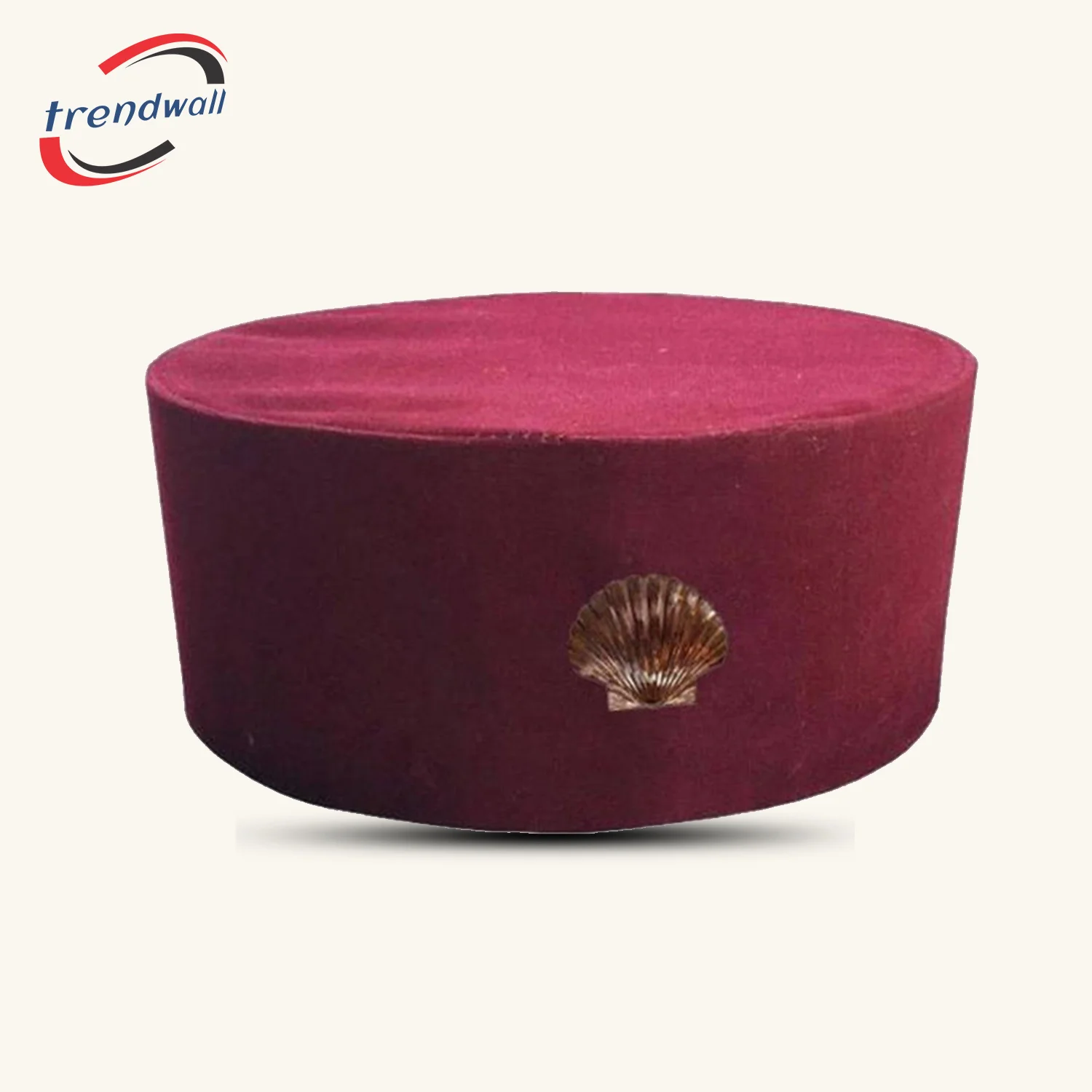 St. Thomas of Acon Crown Cap - Maroon Velvet with Shell