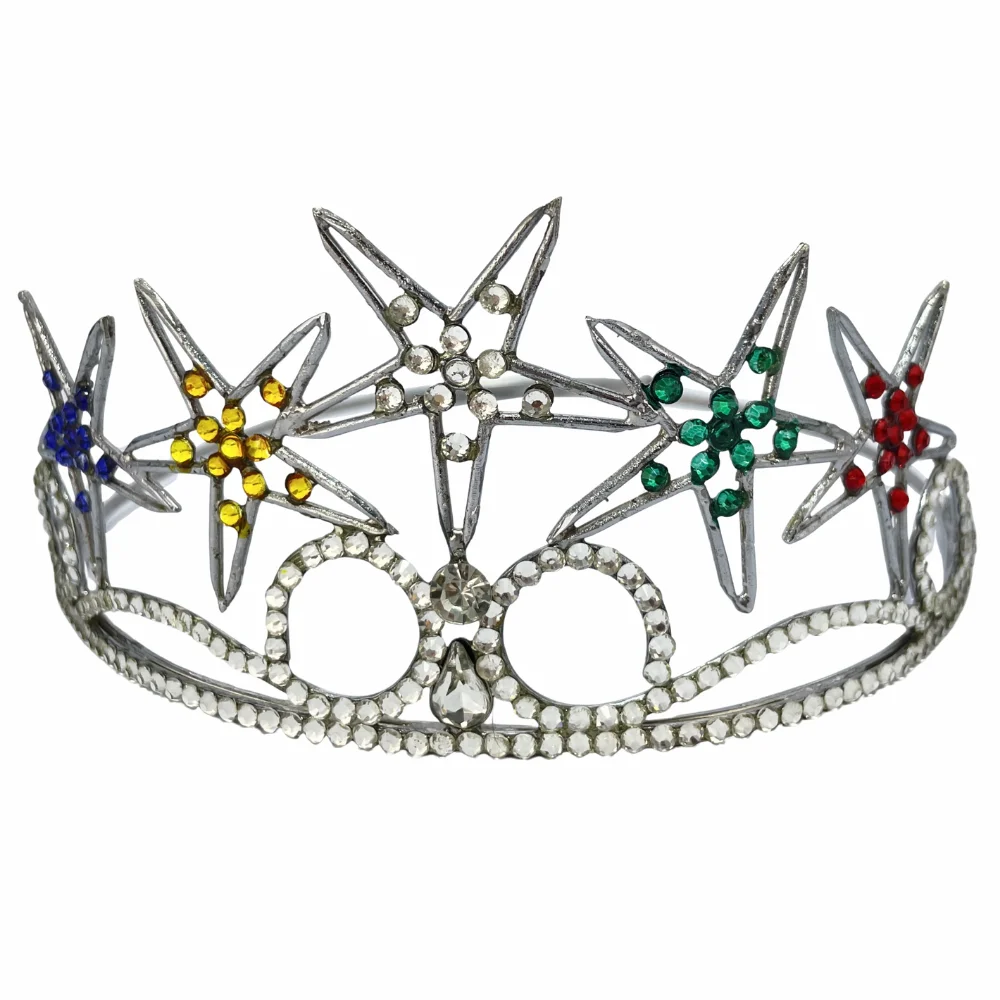 Masonic OES 5-Stars Crown Silver Tone Adjustable fitting