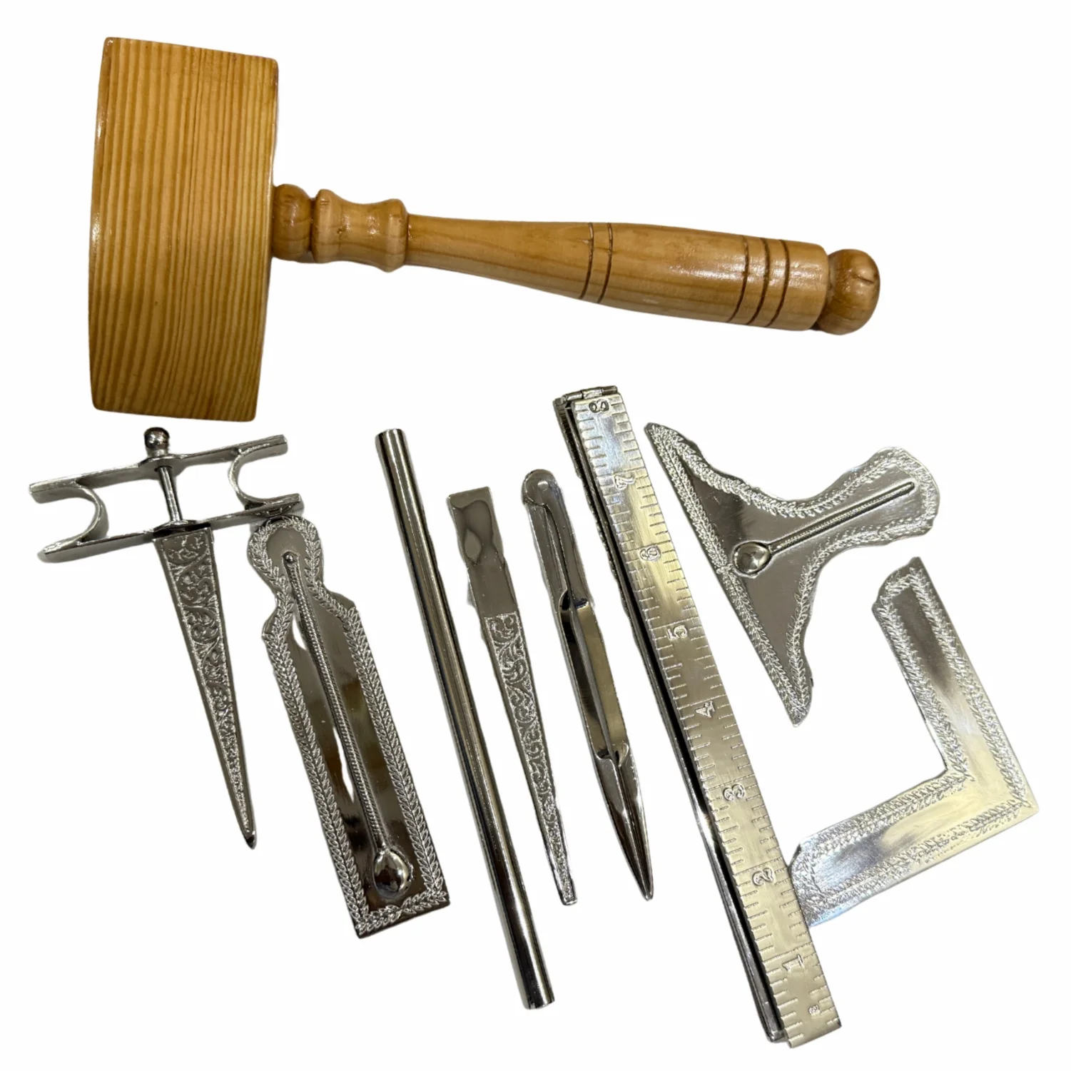 Masonic Gavel, Natural Acacia wood Handcraft Gavel with Wooden Box