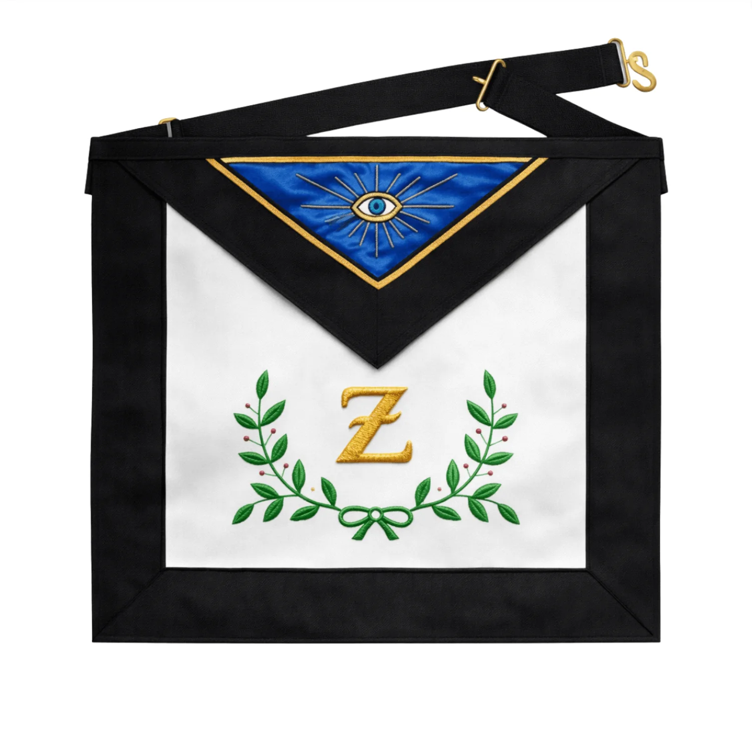 4th Degree Scottish Rite Apron – White & Royal Blue with Black Velvet