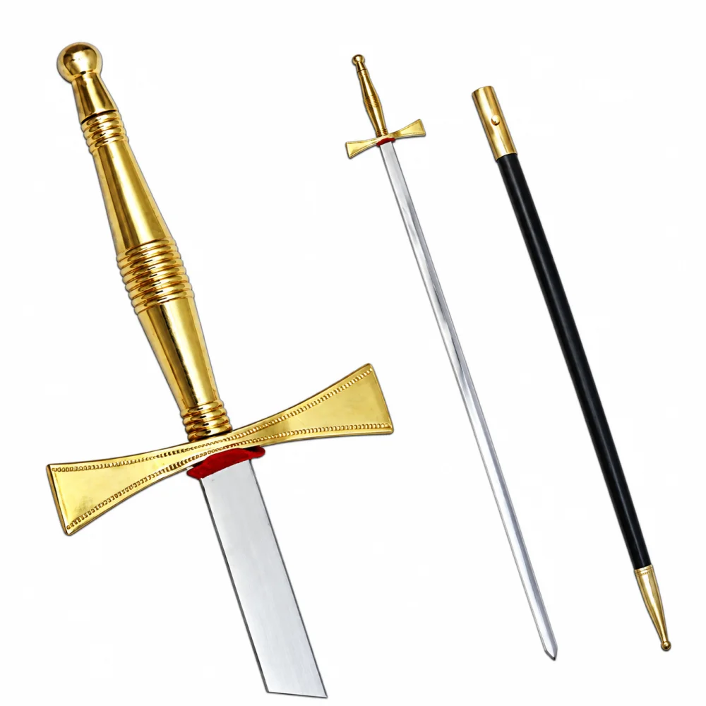 Masonic Sword - Gold Hilt with Black Scabbard