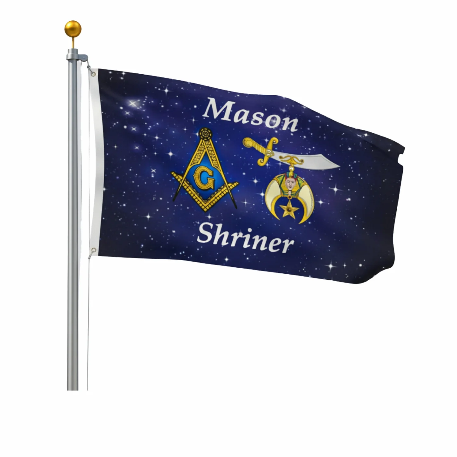 Masonic Shriner Flag – Double-Sided Outdoor Decoration