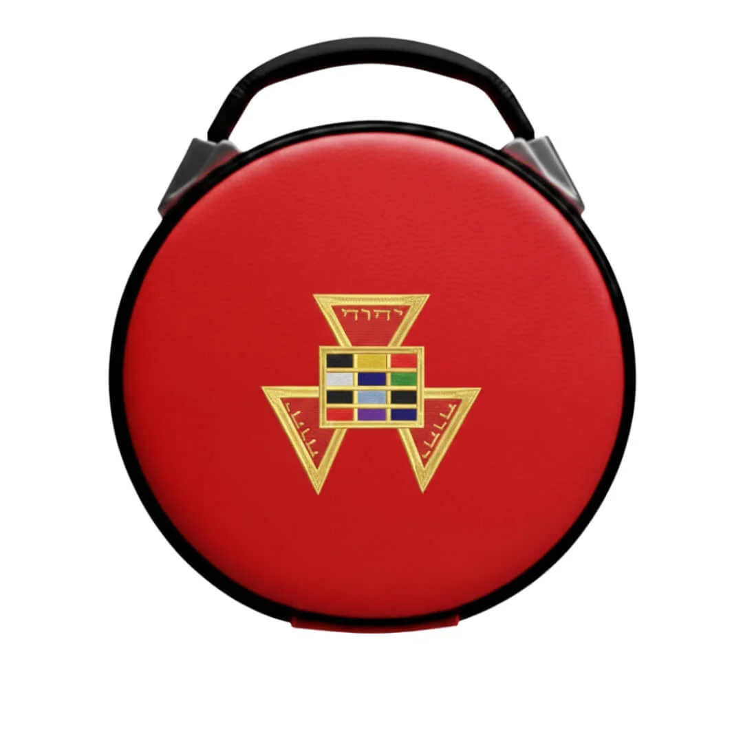 Masonic Regalia Royal Arch Red Crown Cap Case