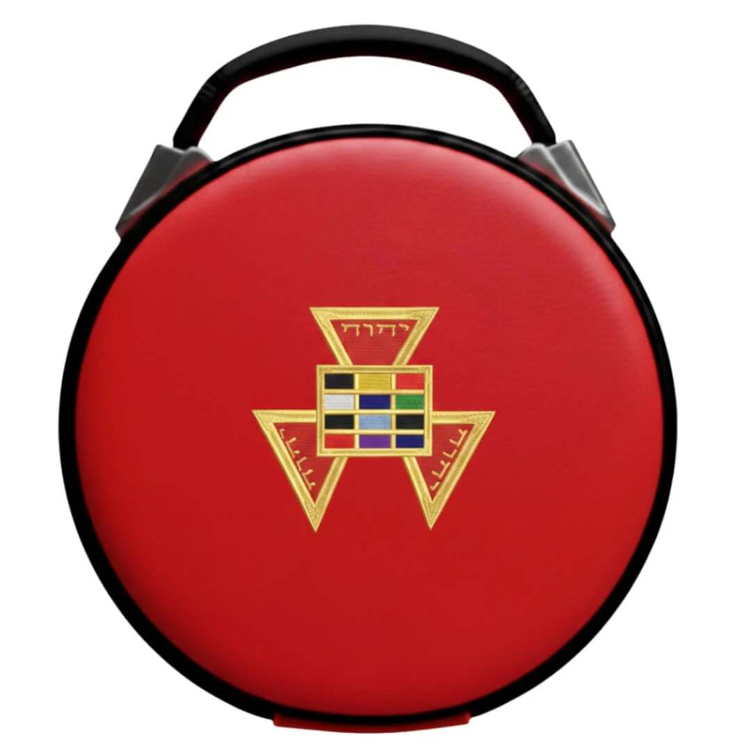 Masonic Regalia Royal Arch Red Crown Cap Case