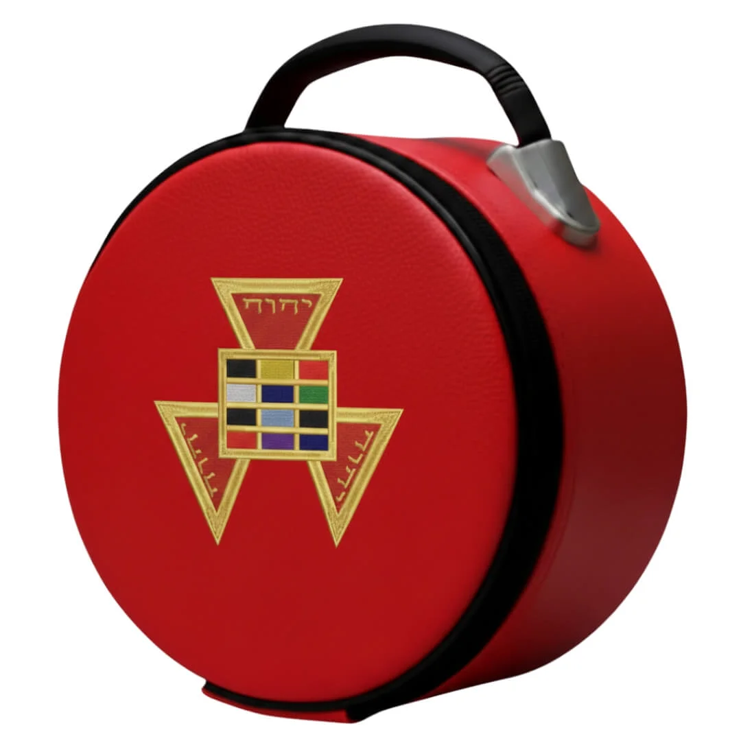 Masonic Regalia Royal Arch Red Crown Cap Case