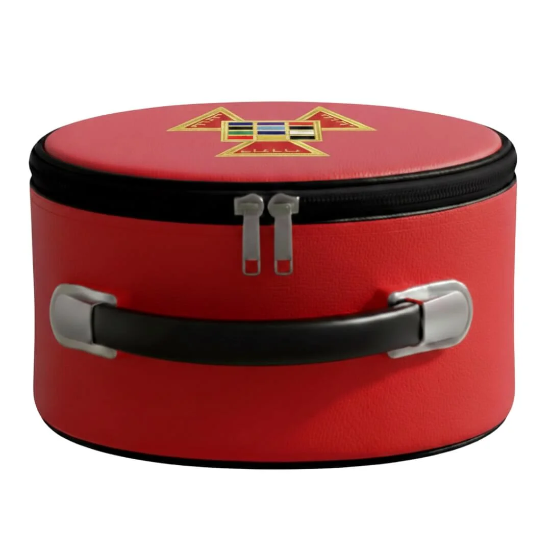 Masonic Regalia Royal Arch Red Crown Cap Case