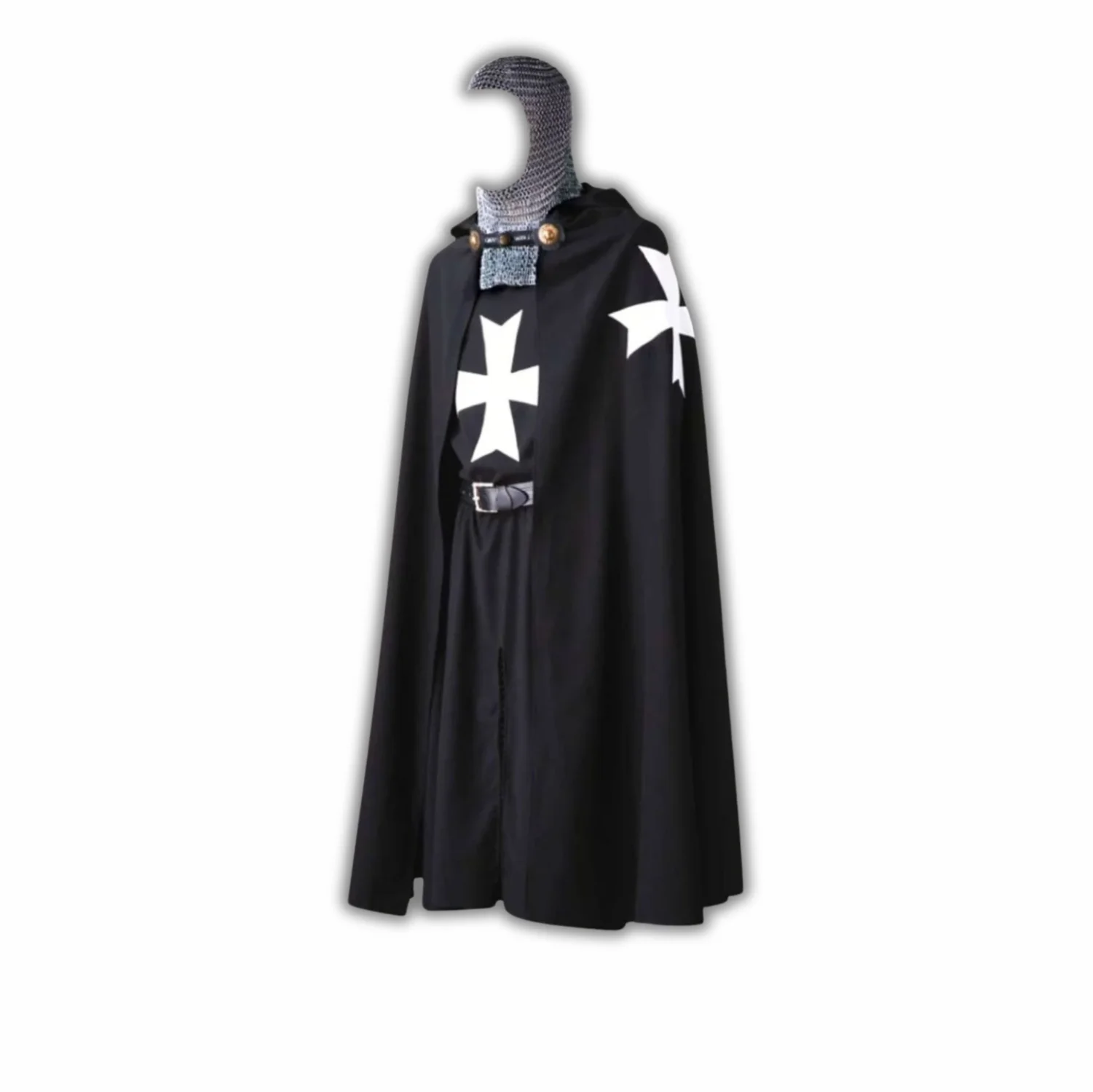 Hospital Cape with Embroidered Cross – Historical Knight Cloak