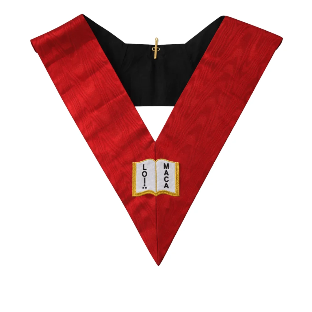 Orator 18th Degree Scottish Rite Collar - Red Moire