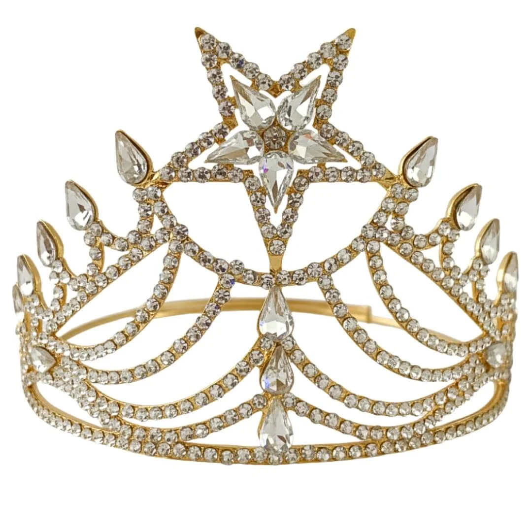 Masonic Grand Matron Clear Star Crown
