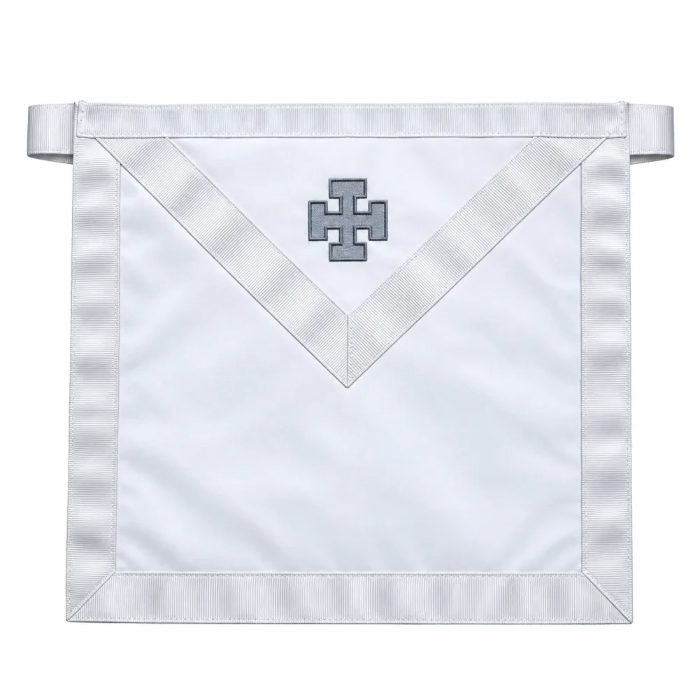 31st Degree Scottish Rite Apron - All White with Logo