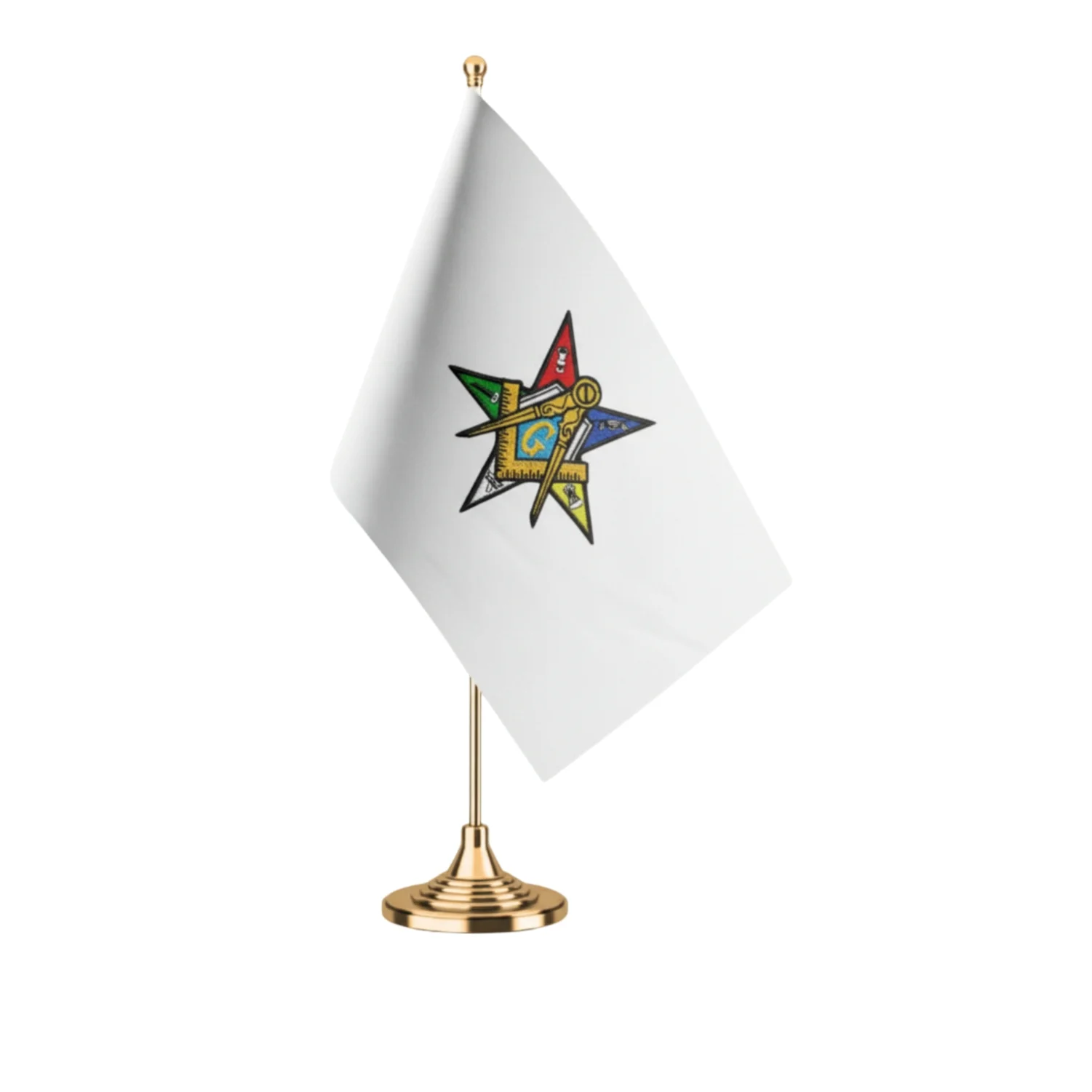 Masonic G Compass With OES Desk Flag – Premium Quality for Office & Lodge